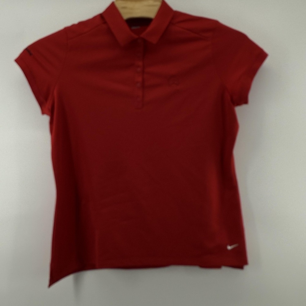 Nike Golf Polo Shirt 2XL Red Dri-Fit Mercedes Benz Embroidered Logo Workwear